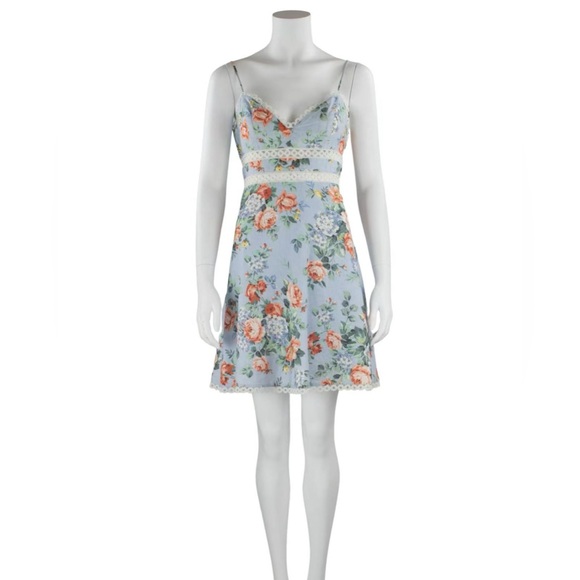 Zimmermann Blue Floral Mini Dress - Picture 4 of 9